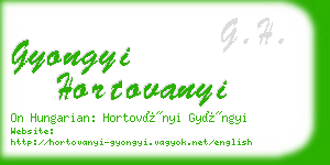 gyongyi hortovanyi business card